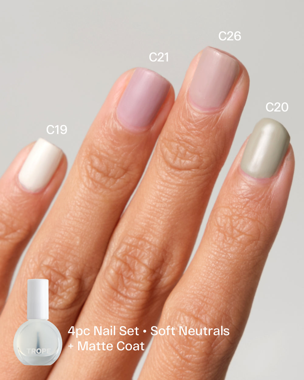 Soft Neutrals • 4pc Nail Set